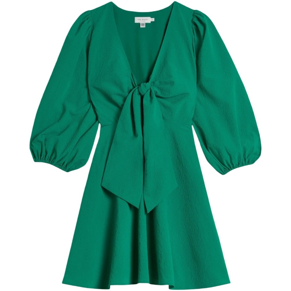 Ted Baker Jozelyn Green Fit and Flare Mini Dress Womens Size 4 (US10)